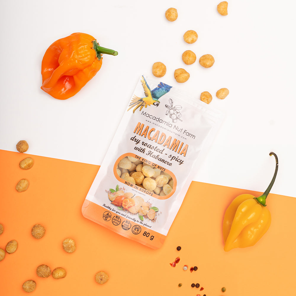 Pikantie makadāmijas rieksti Habanero