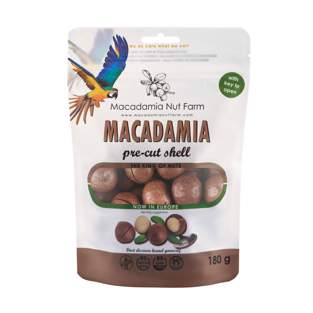 Makadāmijas rieksti čaulā