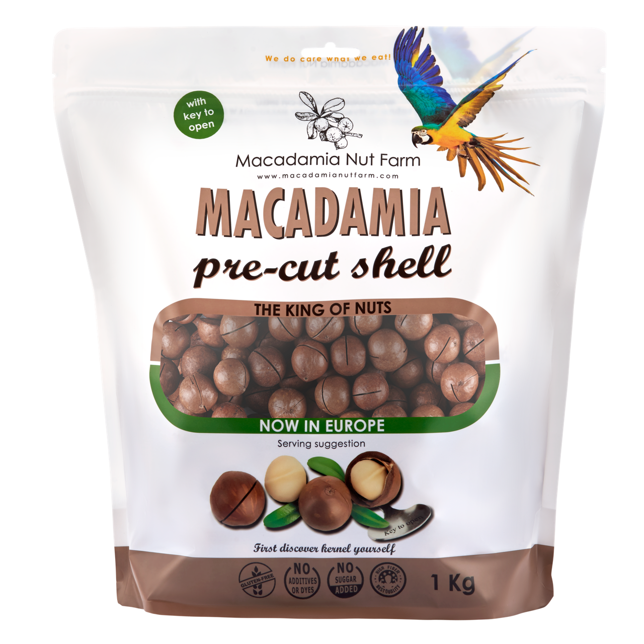 Makadāmijas rieksti čaulā