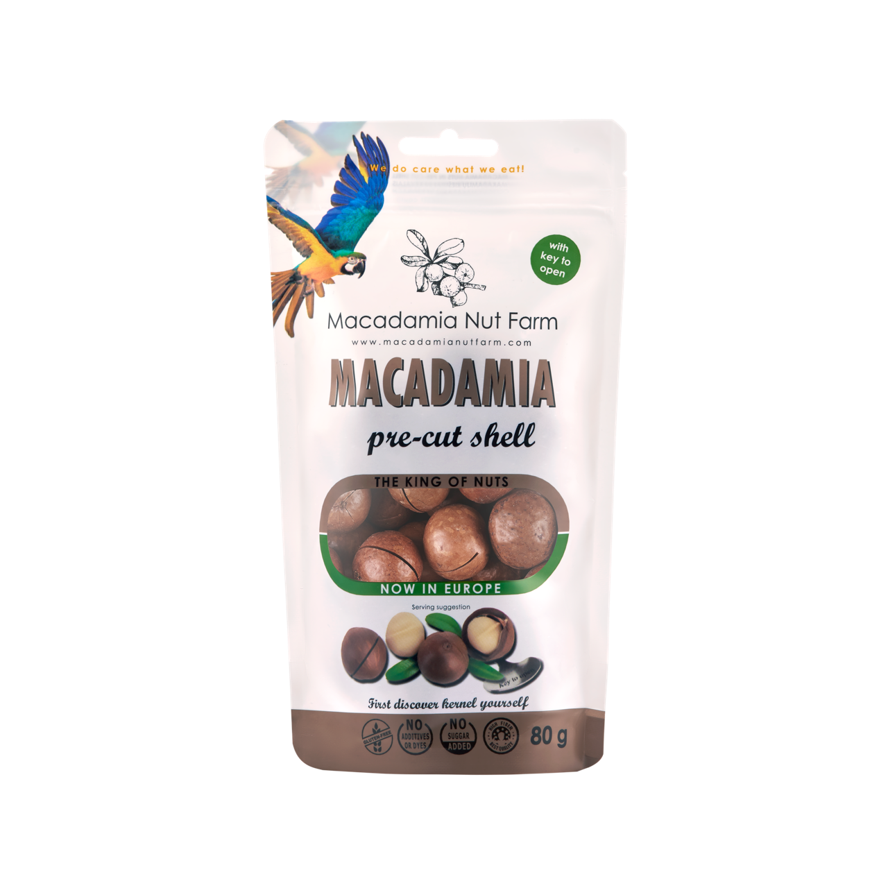 Makadāmijas rieksti čaulā