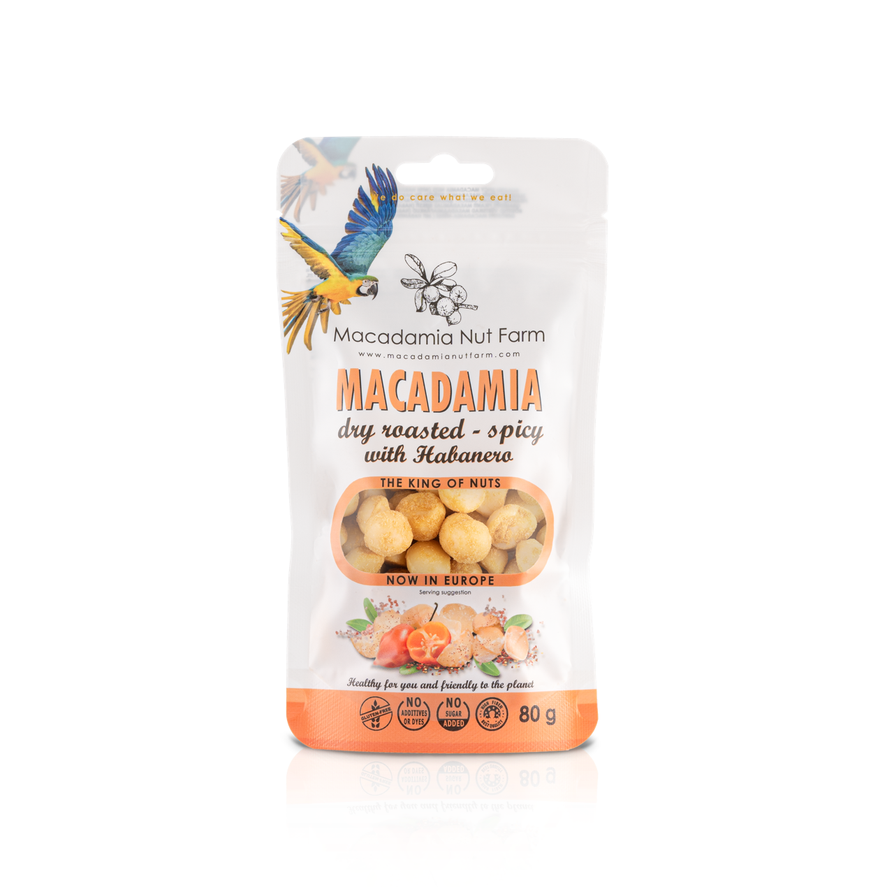 Pikantie makadāmijas rieksti Habanero