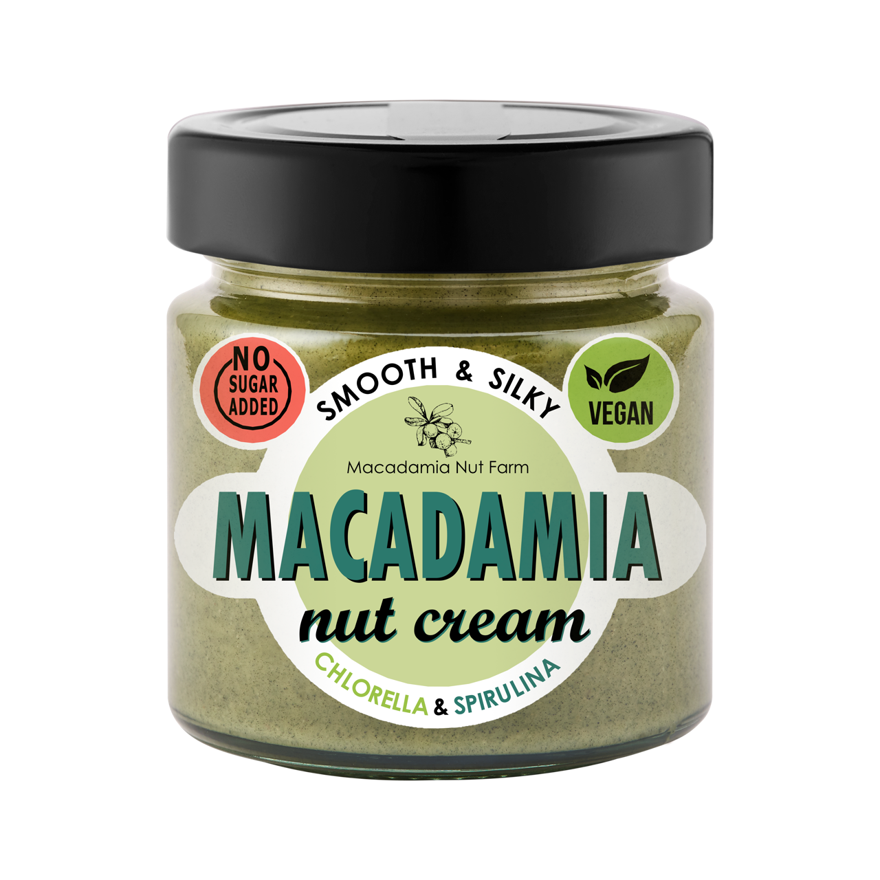 Makadāmijas riekstu krēms SPIRULINA