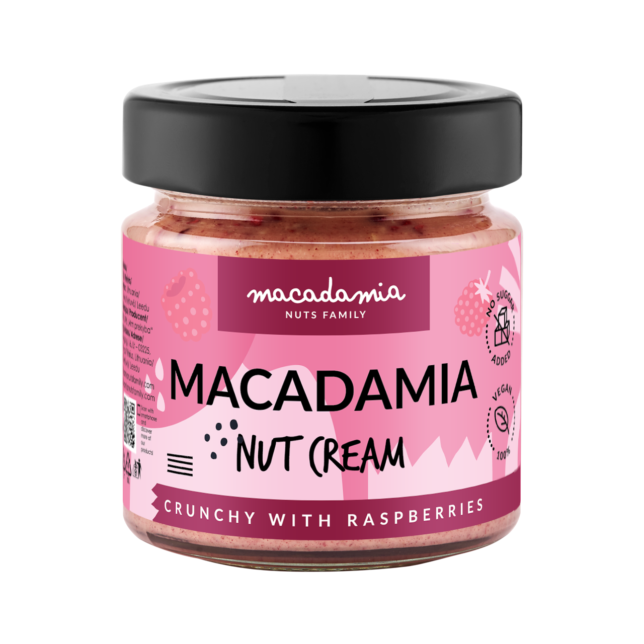 Makadāmijas riekstu krēms RASPBERRY