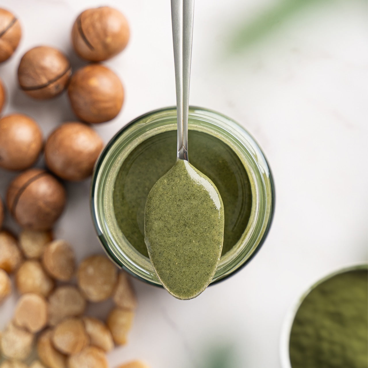 Makadāmijas riekstu krēms SPIRULINA